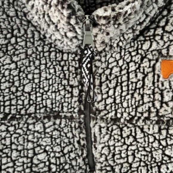 University Of Tennessee Vols Sherpa Pullover Black White Cozy 1/4 Zip Collegiate - Picture 6 of 10